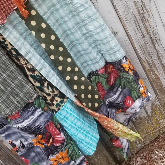 Boho Duster Patchwork Upcycled Art Wear - Picture 6 of 7